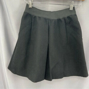 NWT J.O.A. Black Wool Skirt Size Small Exposed Zipper